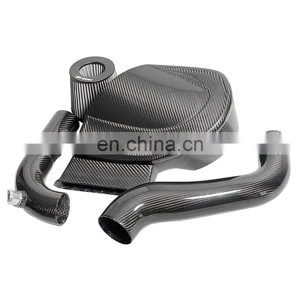 Personalized Design Dry Carbon Fiber Hood Retrofit Vents Cold Air Intake System for VW Golf 6R 2.0T EA113