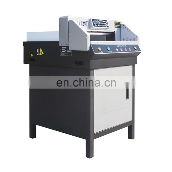 SPC-455E Cheap Price Dual Motor Electric Paper Guillotine Cutter Machine With LCD Display photo-5