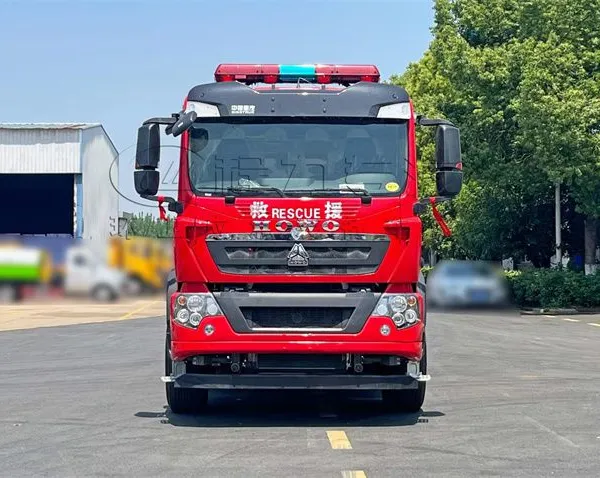 Produced 12 Tons Foam Fire Truck Heavy Truck HOWo Rear Twin Bridge 12 Tons Foam Fire Truck photo-3