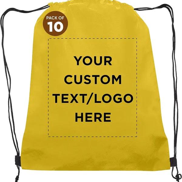 Custom Non-Woven Drawstring Backpacks, Personalized Bulk Pack
