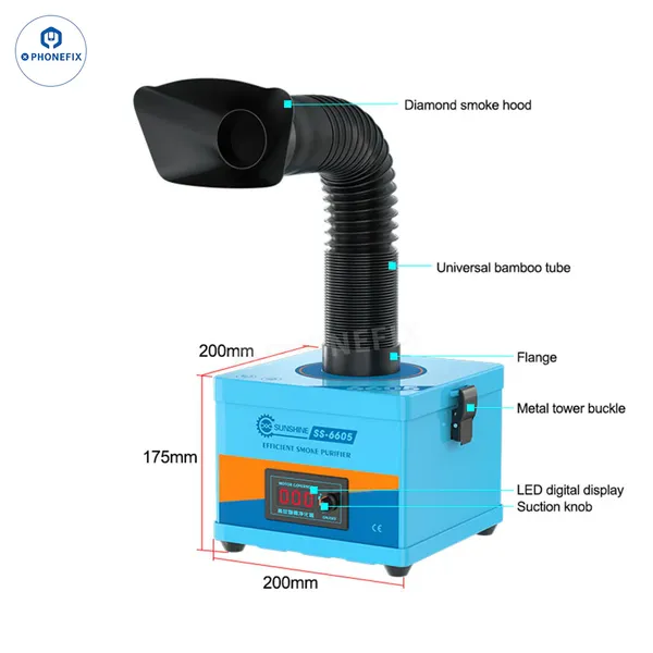 SUNSHINE SS-6604 SS-6605 Soldering Smoke Purifier Fume Extractor photo-3