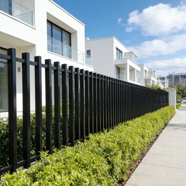 Customized Galvanized Steel Fence for Community Factory Safety Fence Outdoor School Factory Steel Fence Metal Fence photo-2