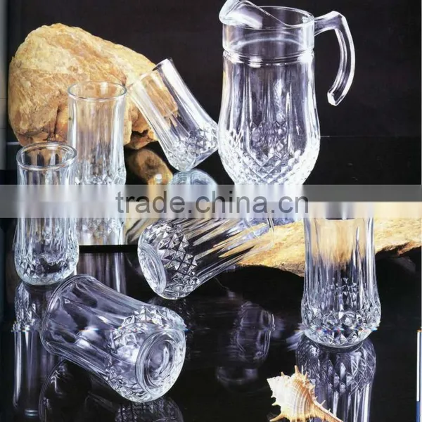 7pcs glass drinking pitcher set/7 pcs glass drinking set wholesale