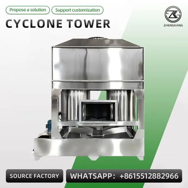 Industrial Cyclone Tower Waste Gas Treatment Equipment PP Cyclone Spray Tower for Printing and Painting photo-2