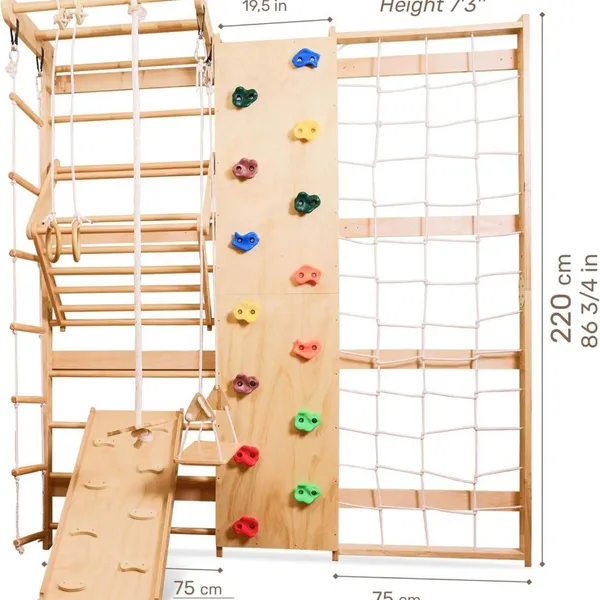 Wall Bar Swedish Ladder Wooden Ladder Body Stretching Gymnastic Wall Bar Wooden Ribs