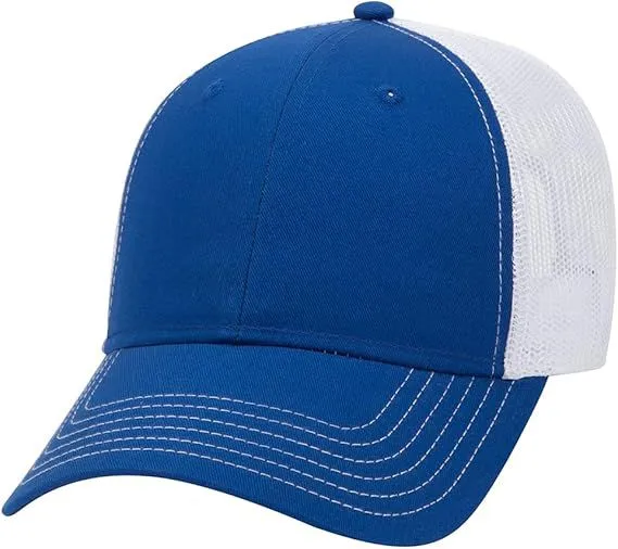 Blank Two Tone Mesh Trucker Hat Curved Brim Adjustable Snapback Baseball Cap Custom Logo Promotional Sports Caps Wholesale photo-3