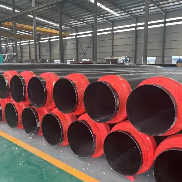 Custom Size Polyurethane Foam Insulated Steel Pipe Underground Hot Water Heating Pipeline photo-3