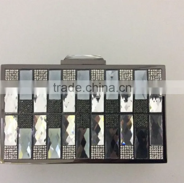 Synthesised Crystal Evening Clutch Bags, Uniquel Design and Optional Color