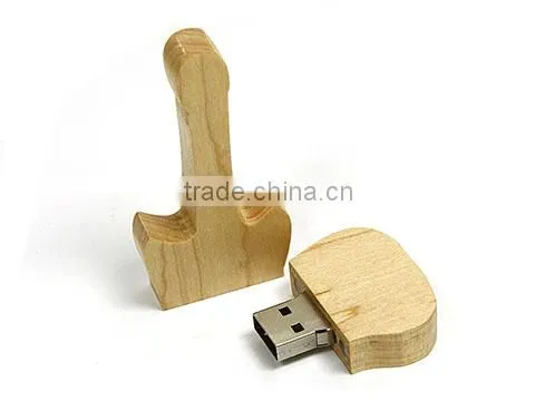 Promotional Gift Guitar Wooden Thin Thumb Drive 4GB photo-2