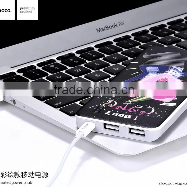HOCO B1 10000mAh Painted Power Bank for IPhone 6s /Samsung S7 2.1A Universal Double USB Quick Charging Powerbank photo-5