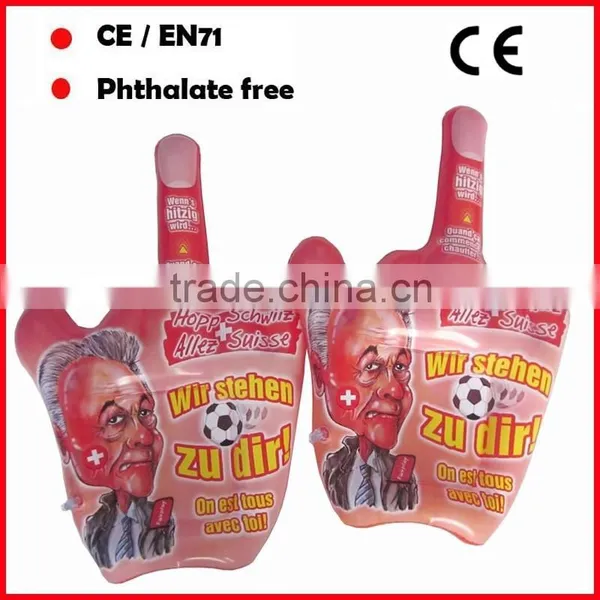 Full Color Printed PVC Inflatable Fingers Hand for Cheering