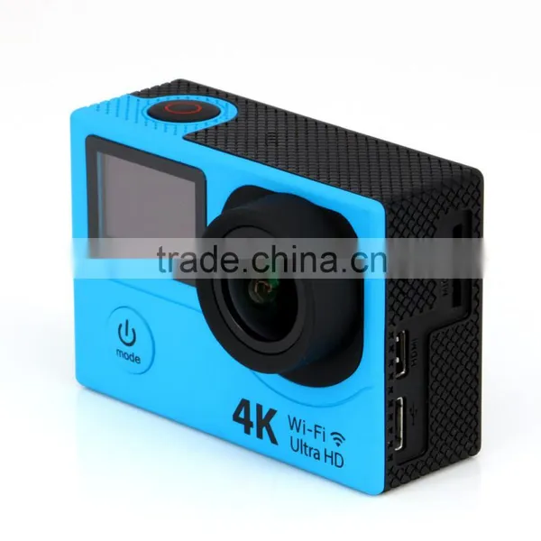 New 2016 Ultra HD 4K WIFI Sport Action Camera With Remote Control Dual Screen 2" LCD Waterproof 170 Helmet Camcorder DV DVR photo-3