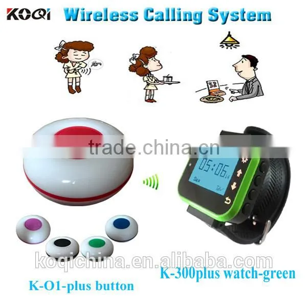 Wireless Service Call System Pager Watch for Restaurant Wireless Paging System Service Calling System