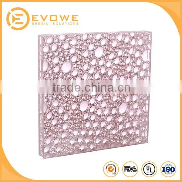 Eco-friendly Luxcore Translucent Synthetic Resin Tile Acrylic Honeycomb Panel