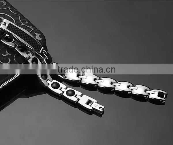 Fashion Power Men's Germanium Negative Ion Bio Energy Bracelet photo-5