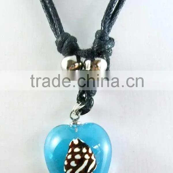 American Fashion Natural Blue Amber Stone Necklace