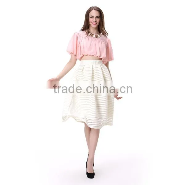 Fashion Ladies Women Off Shoulder Short Sleeves Chiffon Tops Blouse photo-6