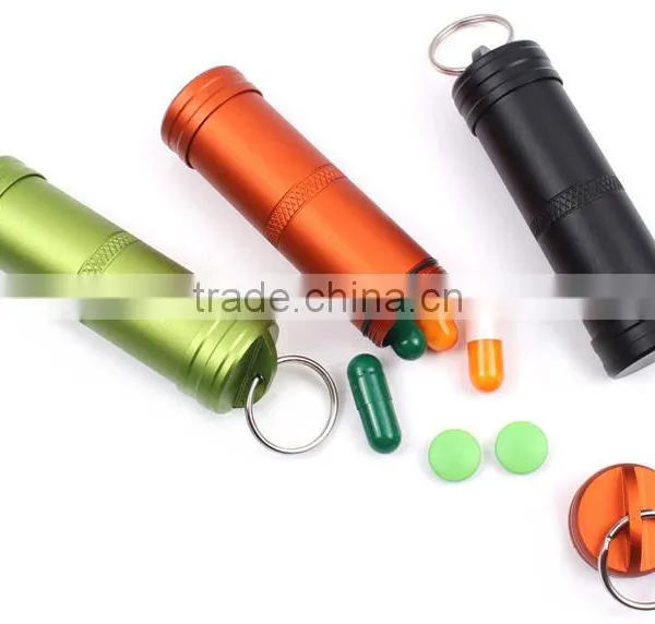 FDA Standard Custom Logo Metal Mini Pill Holder Keyring photo-3