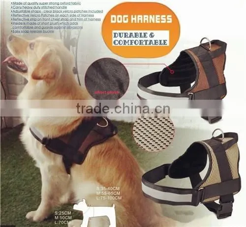 Durable Dog Harness With Reflective Band Adjustable Pet Dog Harness Brow photo-5