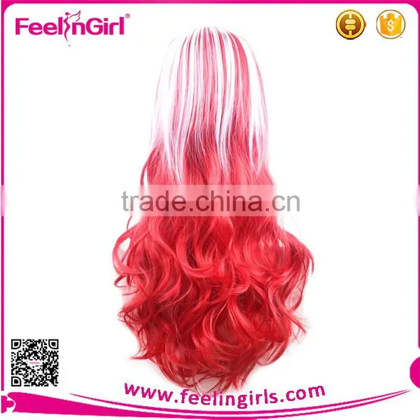 Fashion Cosplay Red Hand Made Lace Wig Synthetic photo-6