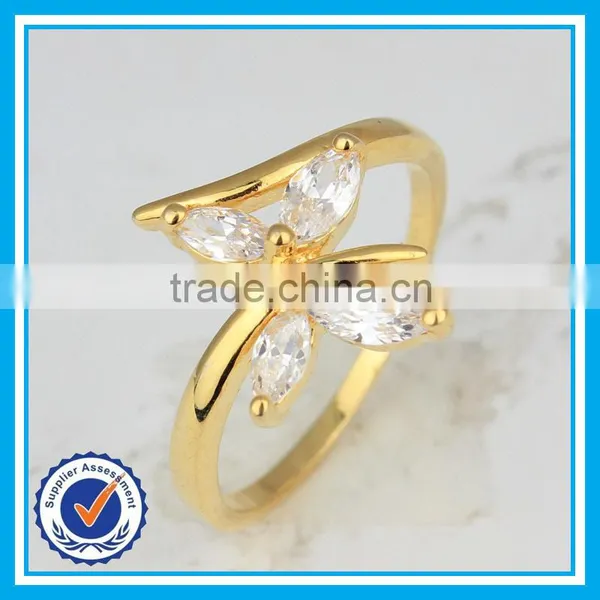 Cheap Wholesale Wedding Zircon Sexy Ladies Finger Gold Ring Design