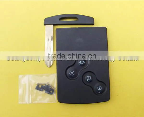 Replacement 4 Button Remote Key Case for Renault Koleos Smart Key Card photo-2