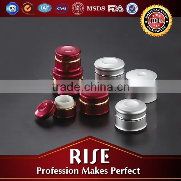 Round Flat Aluminum Silver Cream Jar photo-3