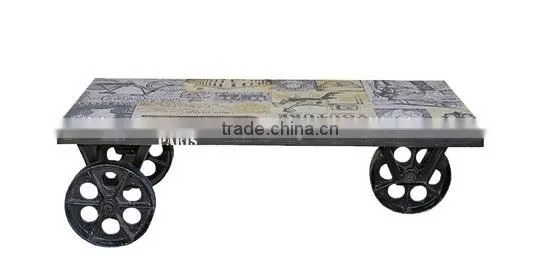 MAGIC INDIA COLORFUL COFFEE TABLE , INDUSTRIAL METAL COFFEE TABLE FURNITURE photo-2