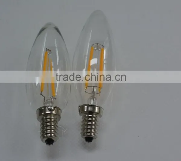 360 Degree 4w CE ROHS UL E14 E12 E27 B22 Candle Bulb Led Incandescent Filament for Lamp photo-3