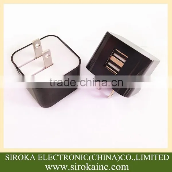 OEM/ODM Service 5V 3.1A US Folding Plug Dual Usb Wall Charger Flat Home Wall Charger for Samsung HTC photo-2