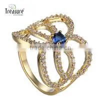 Fashion Unique Jewelry Zircon Gold Wedding Ring BR01560 photo-3