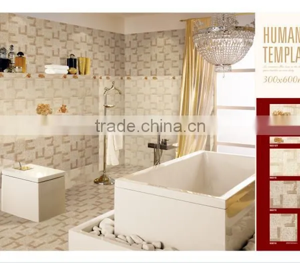 300x600 Cheap Porcelain Wall Flower Tiles Kitchen photo-2
