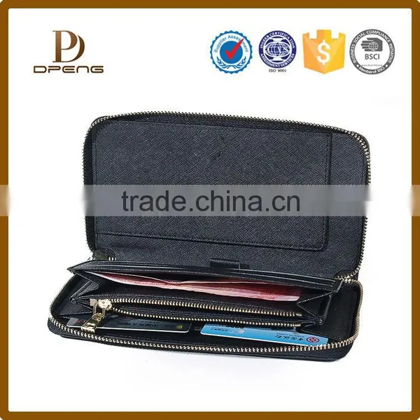 New Arrival Multipurpose Zipper Leather Wallet OEM Leather Men Purse photo-4