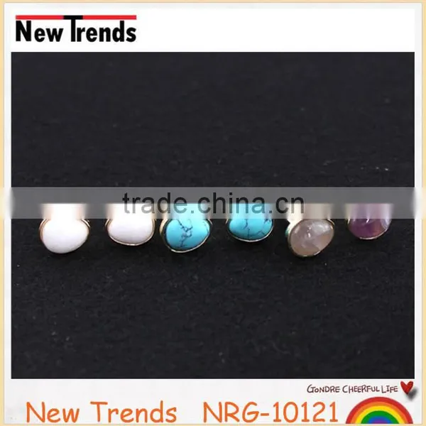 New Arrival Women Jewelry Turquoise Ring, Purple Natural Stone Ring, White Stone Ring photo-2