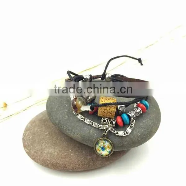 Bob Trading Custom Volcanic Lava Rock Stone Bracelet Wholeslae Fashion Turquoise Bracelet