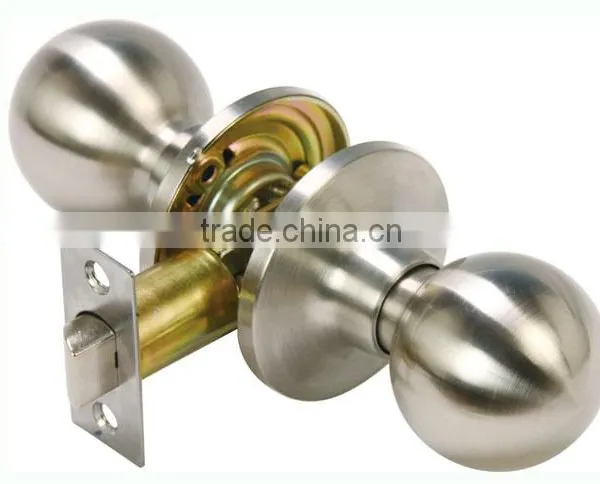 Front Door, Privacy, Passage, Bathroom Tubular Easy Installation Knob Lock With Brass Keys Quality Choice photo-5