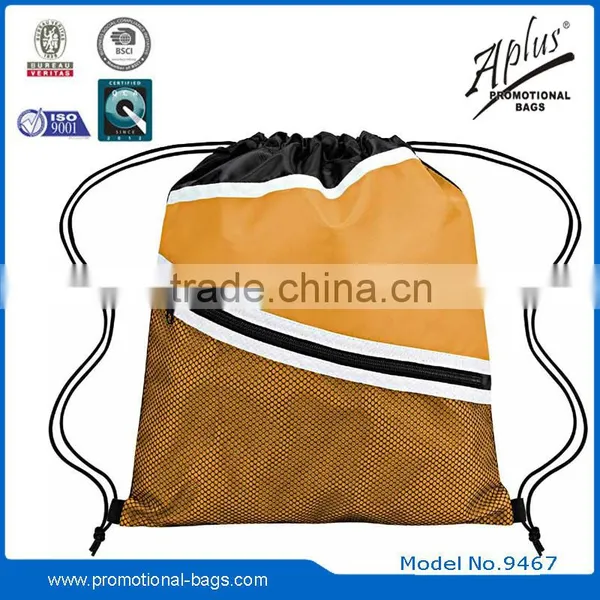 Website Cheap Promotional Drawstring Gift Mesh Zipper Bag photo-5