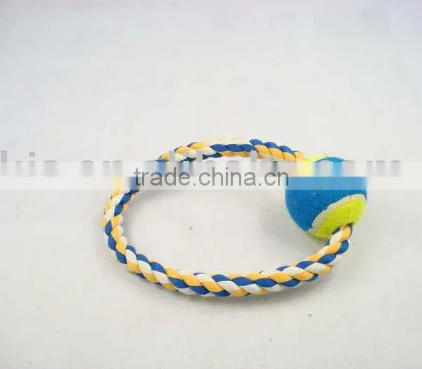 Cotton Rope Dog Toys With Tennis Ball