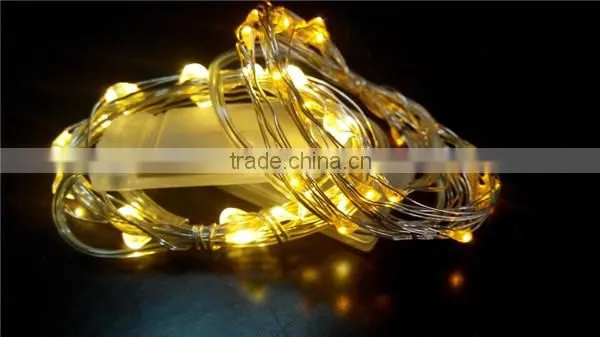Silver Wire 20 Micro LEDs String Light Ultra-thin Starry Lights Battery photo-2