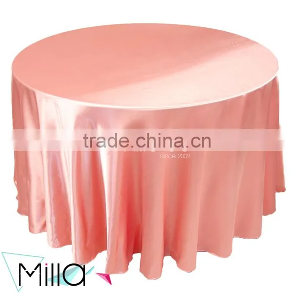 120 Round Satin Tablecloth for Wedding photo-2