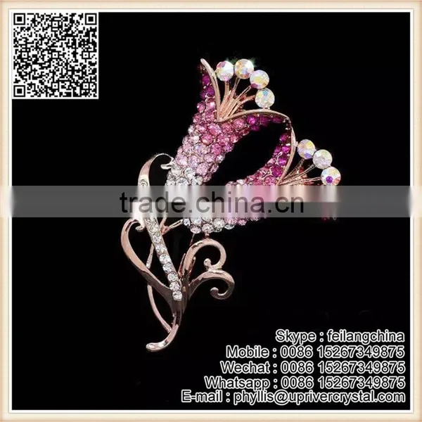 Blue White Diamond Crystal Brooch Pin For Boy And Girl Costume photo-4