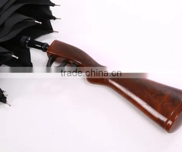 Black Gun Shape Personality Striaght Rifle Umbrella photo-2
