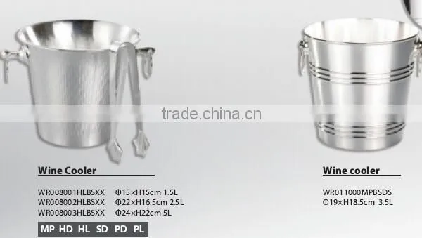 Champagne Bucket Silver Ice Bucket Silver Champagne Bucket Cooler for Bar Stainless Wine Bucket photo-5