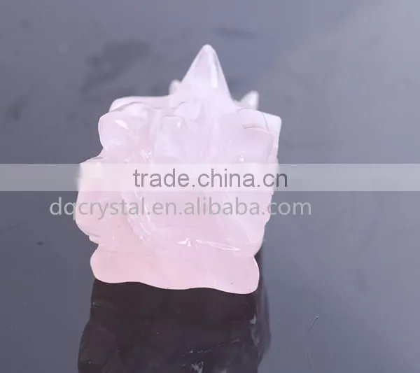 Dragon Head Natural Rose Quartz Crystal for Hot Sale photo-3