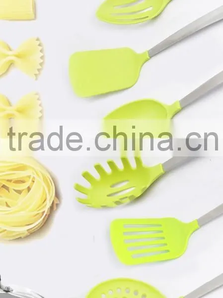 Food Safety Colorful 7-Piece Nylon Kitchen Utensils With Stainless Steel Handle Of Cooking photo-4