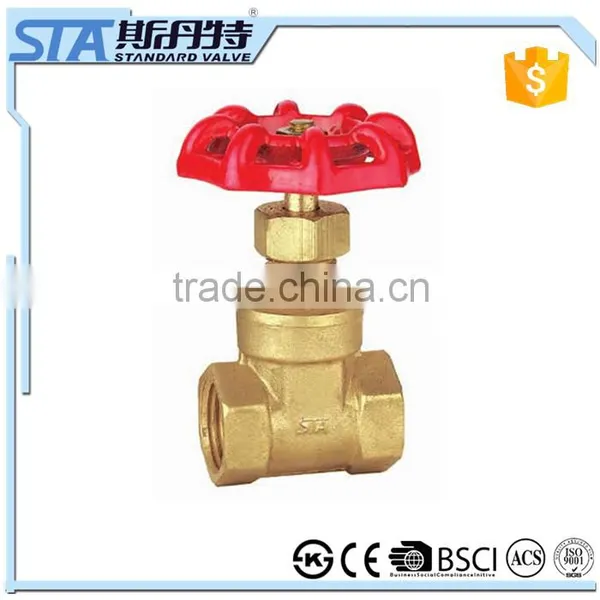 ART.4014 TOP Customized Forged Dn15 20 25 32 40 50 Cw617n Female Threaded Water Meter Brass Gate Valve With Iron Handle Wheel photo-2