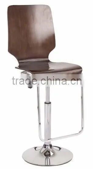 Wood High Back Swivel Bar Chair for UK photo-2