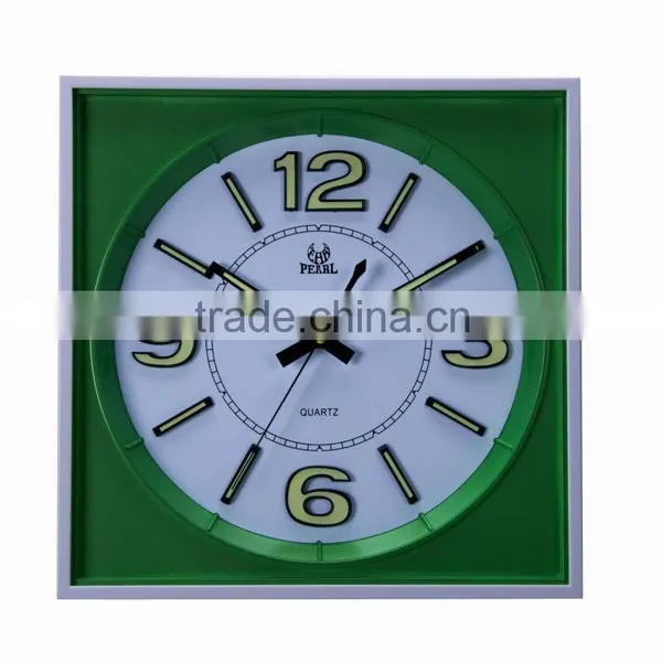 Pearl Quiet Sweep Wall Clock PW243 With Luminous 3D Numbers photo-5