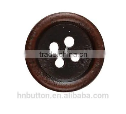Factory Wholesale 4 Holes Natural Wooden Button for Garment photo-4