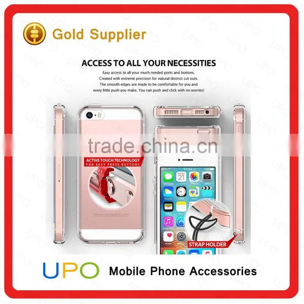 [UPO] High Quality Ultra Thin Slim Clear Anti-scratch Acrylic PC+ TPU Mobile Back Cover Case for IPhone se photo-5